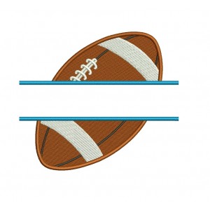 Football Split Sideways Filled Sport Machine Embroidery Digitized Design 